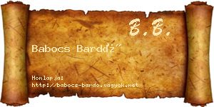 Babocs Bardó névjegykártya
